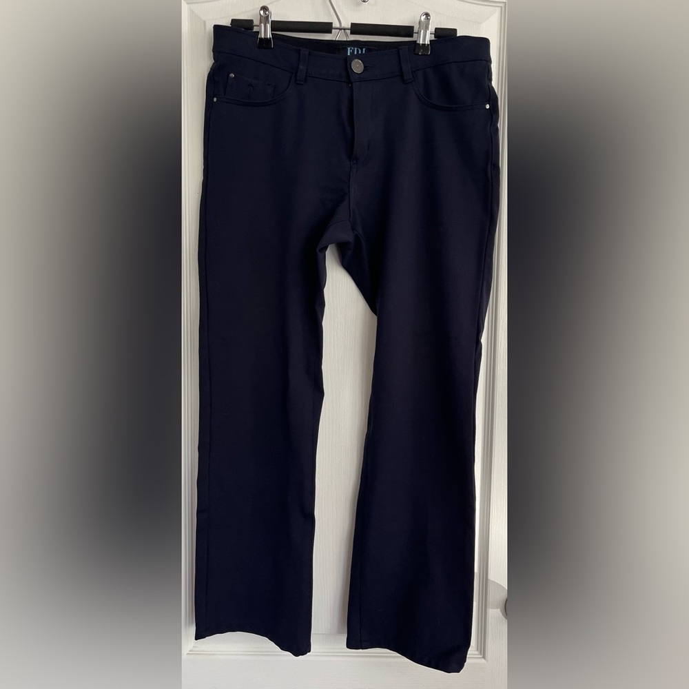FDJ Navy Flex Waist Super Soft Stretch Womens Dress Pants Size 8P